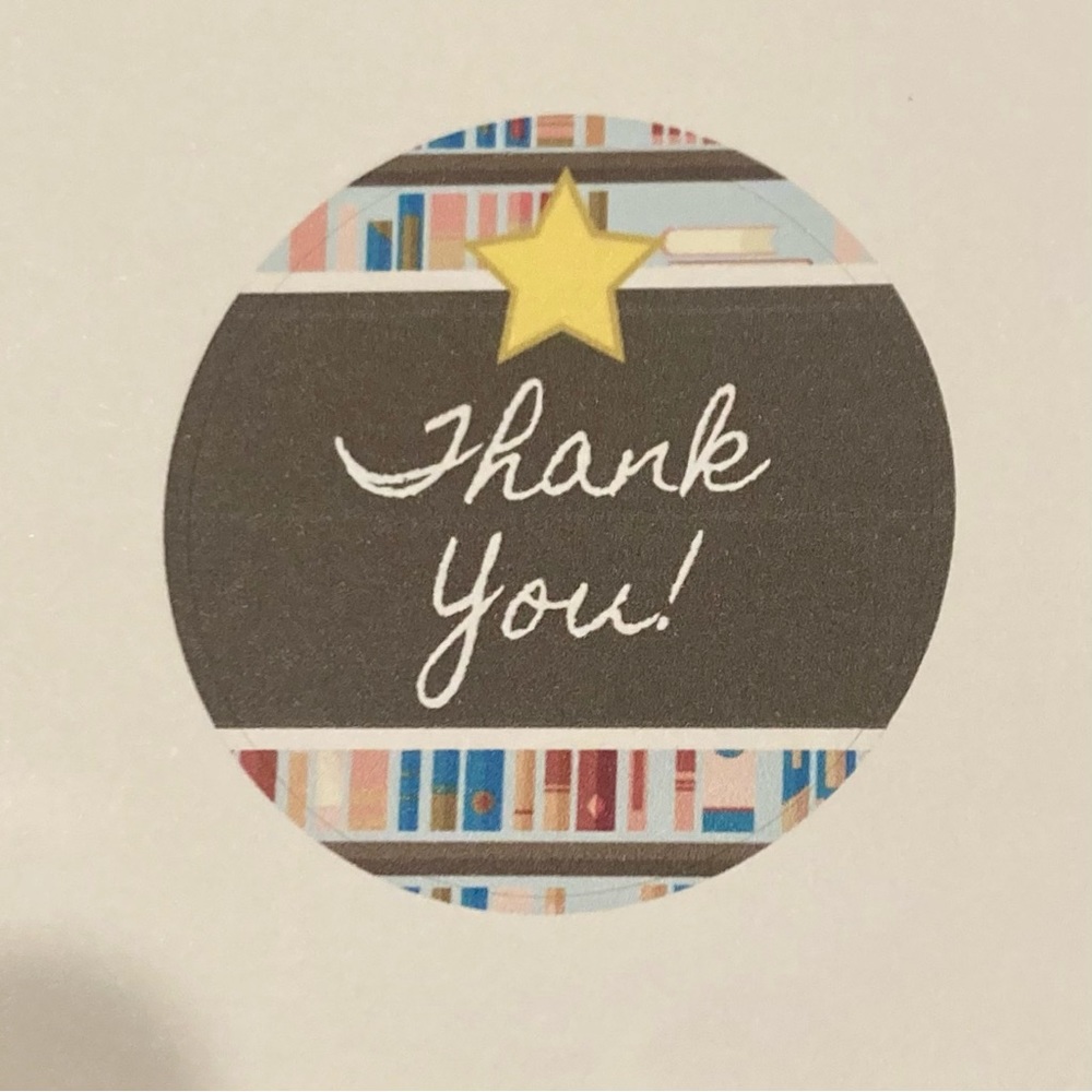 48 Thank You 2in Round Matte Stickers — Book Design